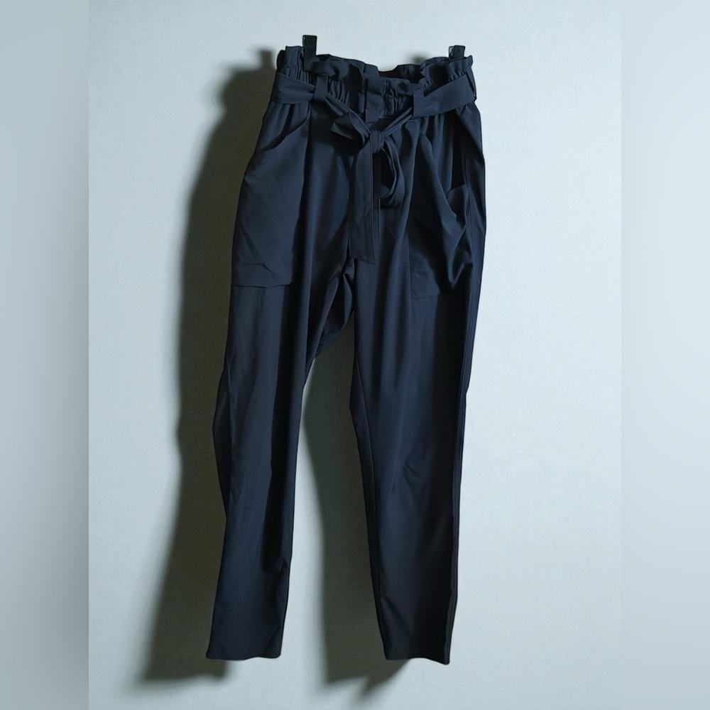 Athleta Black Paperbag Waist Trousers